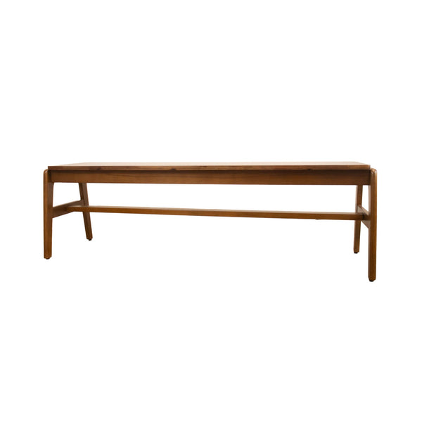 Lh Imports Remix Bench - Versatile Solid Acacia Seating For Dining Or Entryway, Mid-century Modern Style Brown Solid Acacia,Beech Wood,Rubber Wood Rem016