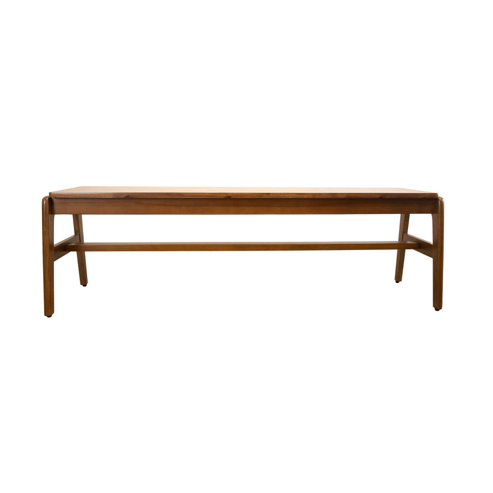 Lh Imports Remix Bench - Versatile Solid Acacia Seating For Dining Or Entryway, Mid-century Modern Style Brown Solid Acacia,Beech Wood,Rubber Wood Rem016