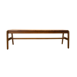 Lh Imports Remix Bench - Versatile Solid Acacia Seating For Dining Or Entryway, Mid-century Modern Style Brown Solid Acacia,Beech Wood,Rubber Wood Rem016