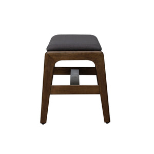 Lh Imports Remix Upholstered Bench - Stylish Mid-century Modern Design For Dining Or Entryway Decor Brown,Grey Polyester,Acacia,Beech Wood,Rubber Wood Rem017-gr