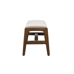 Lh Imports Remix Upholstered Bench - Stylish Mid-century Modern Design For Dining Or Entryway Decor Brown Cotton,Linen,Acacia,Beech Wood,Rubber Wood Rem017-ln