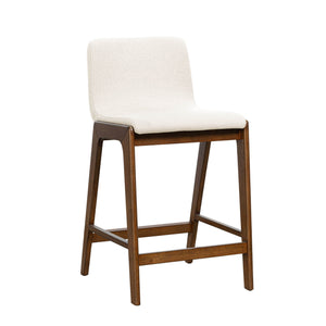 Lh Imports Remix Counter Stool - Stylish Solid Rubber Design With Removable Frame For Chic Home Decor Beige,Brown 100% Polyester,Solid Rubber Wood,Lvl Rem026-ln
