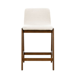 Lh Imports Remix Counter Stool - Stylish Solid Rubber Design With Removable Frame For Chic Home Decor Beige,Brown 100% Polyester,Solid Rubber Wood,Lvl Rem026-ln