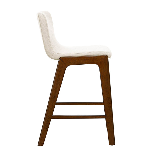 Lh Imports Remix Counter Stool - Stylish Solid Rubber Design With Removable Frame For Chic Home Decor Beige,Brown 100% Polyester,Solid Rubber Wood,Lvl Rem026-ln