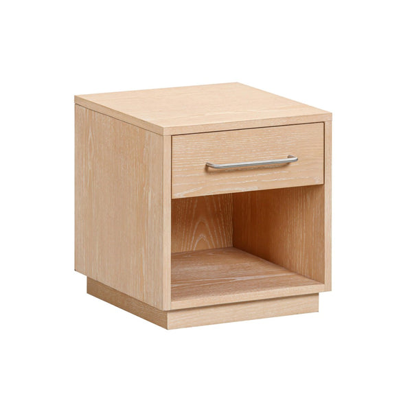 TOV Furniture Marlow 17" Wood Nightstand with Soft-Closing Drawer and Open Shelf for Stylish Bedroom Storage Natural REN-B700-50