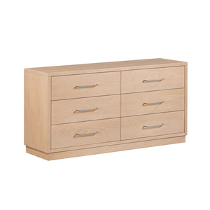 TOV Furniture Marlow 6-Drawer Dresser - Timeless Acacia-Ash Elegance with Soft-Closing Drawers for Luxury Living Natural REN-B700-70