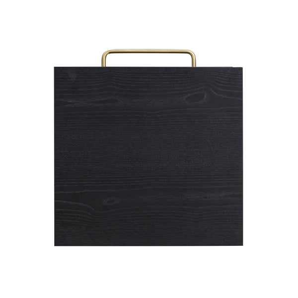 TOV Furniture Marlow 17" Wood Nightstand with Soft-Closing Drawer and Open Shelf for Stylish Bedroom Storage Black REN-B710-50