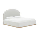 Marlow Cream Velvet King Bed REN-B7110-20-21 TOV Furniture