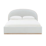 Marlow Cream Velvet King Bed REN-B7110-20-21 TOV Furniture