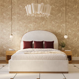 Marlow Cream Velvet King Bed REN-B7110-20-21 TOV Furniture