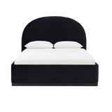 Marlow Black Velvet Queen Bed REN-B7120-10-11 TOV Furniture