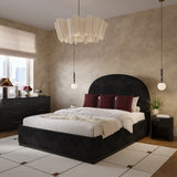 Marlow Black Velvet Queen Bed REN-B7120-10-11 TOV Furniture