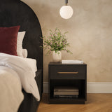 Marlow Black Velvet Queen Bed REN-B7120-10-11 TOV Furniture