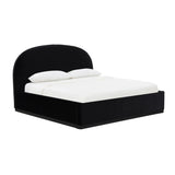 Marlow Black Velvet King Bed REN-B7120-20-21 TOV Furniture