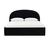 Marlow Black Velvet King Bed REN-B7120-20-21 TOV Furniture