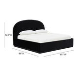 Marlow Black Velvet King Bed REN-B7120-20-21 TOV Furniture