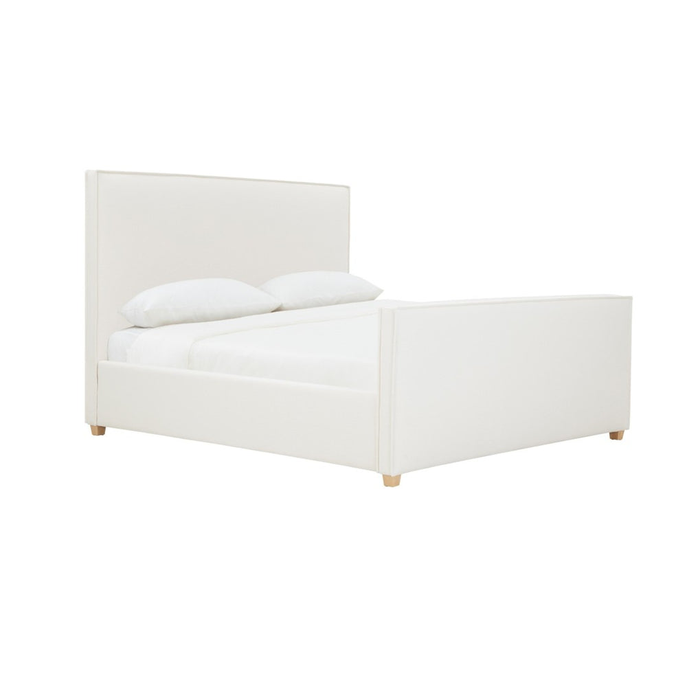 TOV Furniture Bristol Park Ivory Upholstered Bed - Timeless Elegance with Durable Ash Wood Frame & Cozy Comfort King REN-B900-20-21