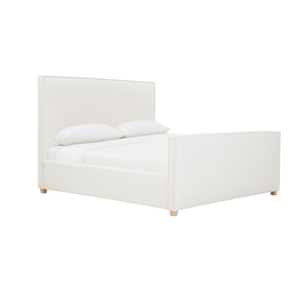 TOV Furniture Bristol Park Ivory Upholstered Bed - Timeless Elegance with Durable Ash Wood Frame & Cozy Comfort King REN-B900-20-21