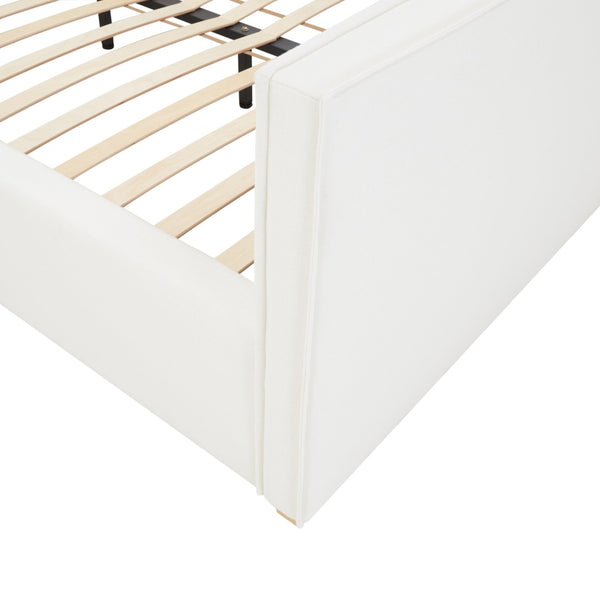 TOV Furniture Bristol Park Ivory Upholstered Bed - Timeless Elegance with Durable Ash Wood Frame & Cozy Comfort King REN-B900-20-21