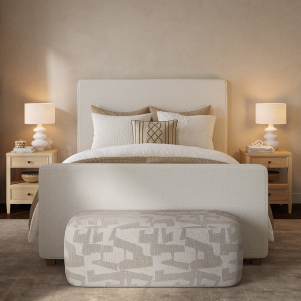 TOV Furniture Bristol Park Ivory Upholstered Bed - Timeless Elegance with Durable Ash Wood Frame & Cozy Comfort King REN-B900-20-21