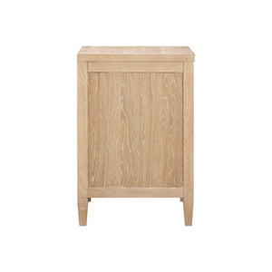 TOV Furniture Bristol Park Charming 30" Whitewashed Oak Nightstand with Soft-Closing Drawers & Open Shelf Storage REN-B900-50