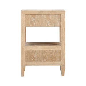TOV Furniture Bristol Park 20" Whitewashed Oak Nightstand with Soft-Closing Drawers & Open Shelf for Storage REN-B900-51