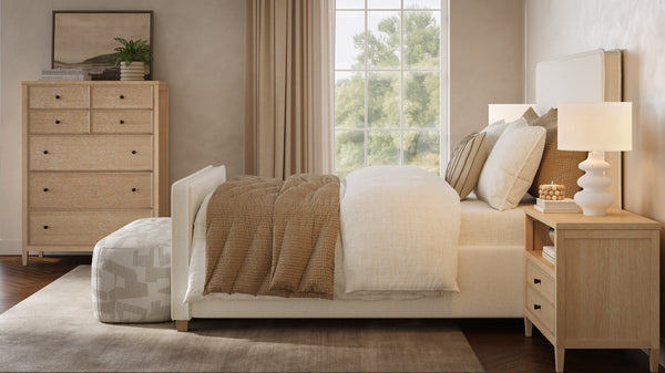 TOV Furniture Bristol Park 40" Whitewashed Oak 7-Drawer Chest - Stylish Storage Solution for Modern Bedrooms REN-B900-60