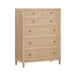 TOV Furniture Bristol Park 40" Whitewashed Oak 7-Drawer Chest - Stylish Storage Solution for Modern Bedrooms REN-B900-60