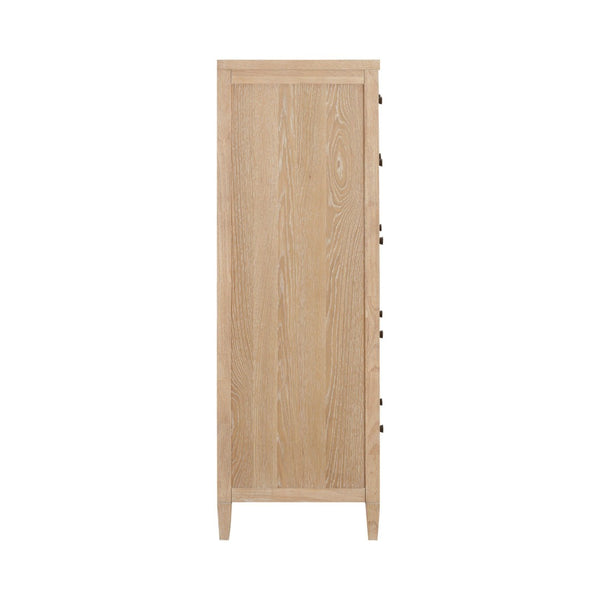 TOV Furniture Bristol Park 40" Whitewashed Oak 7-Drawer Chest - Stylish Storage Solution for Modern Bedrooms REN-B900-60