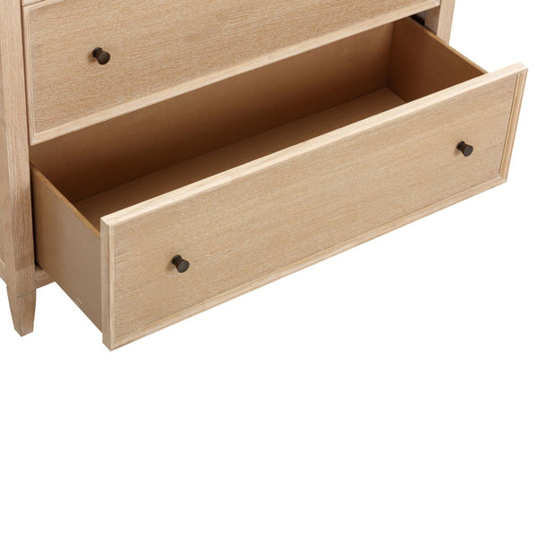 TOV Furniture Bristol Park 40" Whitewashed Oak 7-Drawer Chest - Stylish Storage Solution for Modern Bedrooms REN-B900-60