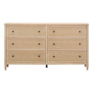 TOV Furniture Bristol Park 62" Whitewashed Oak Dresser with 6 Soft-Closing Drawers for Stylish Bedroom Organization REN-B900-70