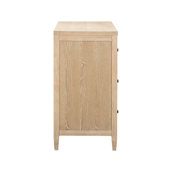 TOV Furniture Bristol Park 62" Whitewashed Oak Dresser with 6 Soft-Closing Drawers for Stylish Bedroom Organization REN-B900-70
