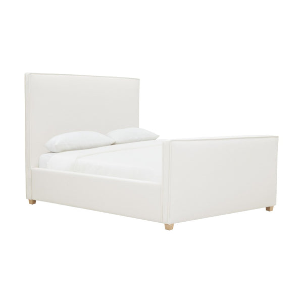 TOV Furniture Bristol Park Ivory Upholstered Bed - Timeless Elegance with Durable Ash Wood Frame & Cozy Comfort Queen REN-B901-10-11