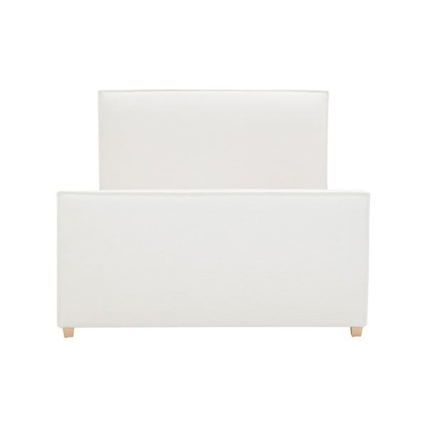 TOV Furniture Bristol Park Ivory Upholstered Bed - Timeless Elegance with Durable Ash Wood Frame & Cozy Comfort Queen REN-B901-10-11