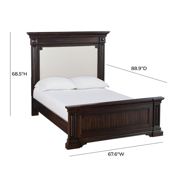 TOV Furniture Stamford Wooden Upholstered Bed - Timeless Design with Durable Craftsmanship for Elegant Bedrooms Queen REN-B921-12-11-14