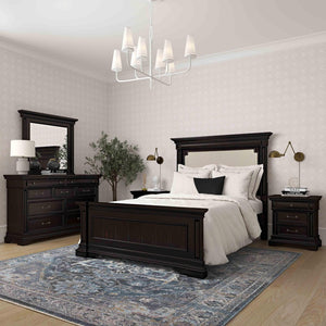 TOV Furniture Stamford Wooden Upholstered Bed - Timeless Design with Durable Craftsmanship for Elegant Bedrooms King REN-B921-22-21-14