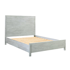TOV Furniture Asheville Grey Washed Wooden Queen Bed - Modern Charm, Durable Acacia, Slat Roll Included for Comfort REN-B933-10-11