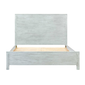 TOV Furniture Asheville Grey Washed Wooden Queen Bed - Modern Charm, Durable Acacia, Slat Roll Included for Comfort REN-B933-10-11