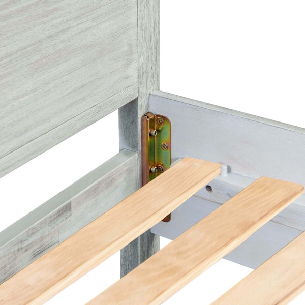 TOV Furniture Asheville Grey Washed Wooden Queen Bed - Modern Charm, Durable Acacia, Slat Roll Included for Comfort REN-B933-10-11