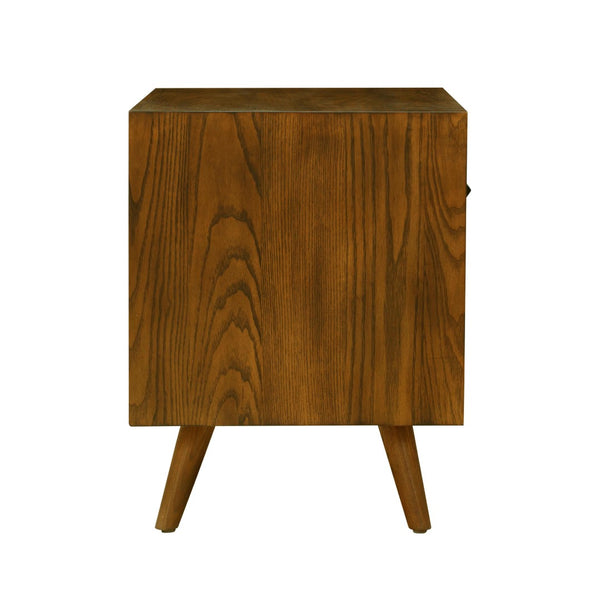 TOV Furniture Emery Walnut Nightstand – Mid-Century Modern Design with Storage Drawer & Open Shelf for Style & Function REN-B940-50