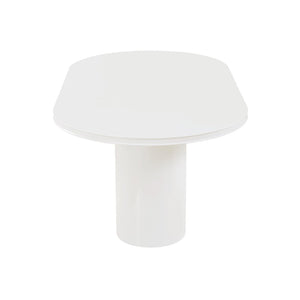 TOV Furniture Elora 79" Lacquer Oval Dining Table - Modern Minimalist Design for Stylish Dining and Entertaining White REN-D4110-15