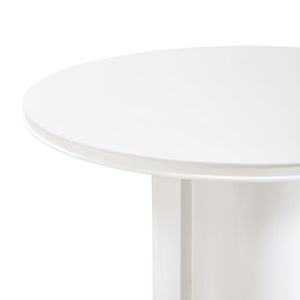TOV Furniture Elora 47" High-Gloss Round Dining Table - Modern Centerpiece for Stylish Dining Spaces & Gatherings White REN-D4110-16