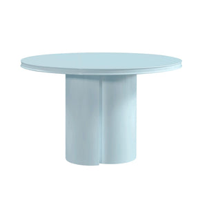 TOV Furniture Elora 47" High-Gloss Round Dining Table - Modern Centerpiece for Stylish Dining Spaces & Gatherings Blue REN-D4120-16