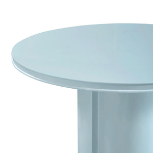 TOV Furniture Elora 47" High-Gloss Round Dining Table - Modern Centerpiece for Stylish Dining Spaces & Gatherings Blue REN-D4120-16