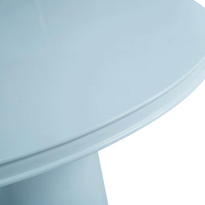 TOV Furniture Elora 47" High-Gloss Round Dining Table - Modern Centerpiece for Stylish Dining Spaces & Gatherings Blue REN-D4120-16