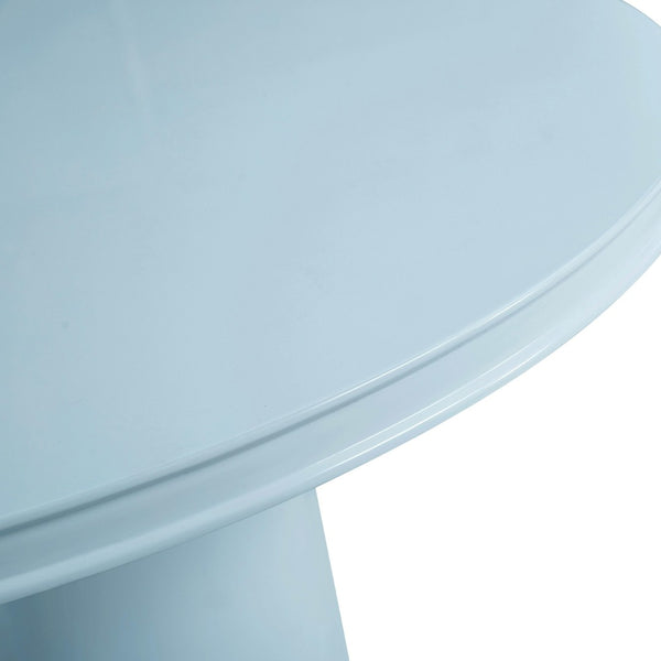 TOV Furniture Elora 47" High-Gloss Round Dining Table - Modern Centerpiece for Stylish Dining Spaces & Gatherings Blue REN-D4120-16