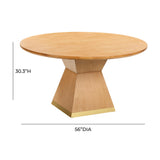 Nolan Natural Wood Round Dining Table REN-D6040-16 TOV Furniture