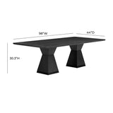 Nolan Black Wood Dining Table REN-D6041-15 TOV Furniture