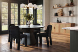 Nolan Black Round Wood Dining Table REN-D6041-16 TOV Furniture