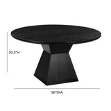 Nolan Black Round Wood Dining Table REN-D6041-16 TOV Furniture